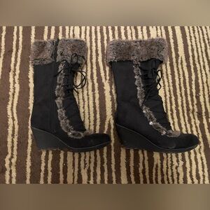 Wedge Fur Winter Boots